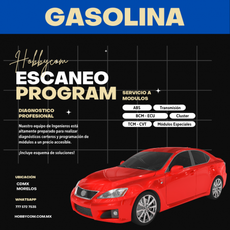 Escaneo y programación Vehiculos de Gasolina